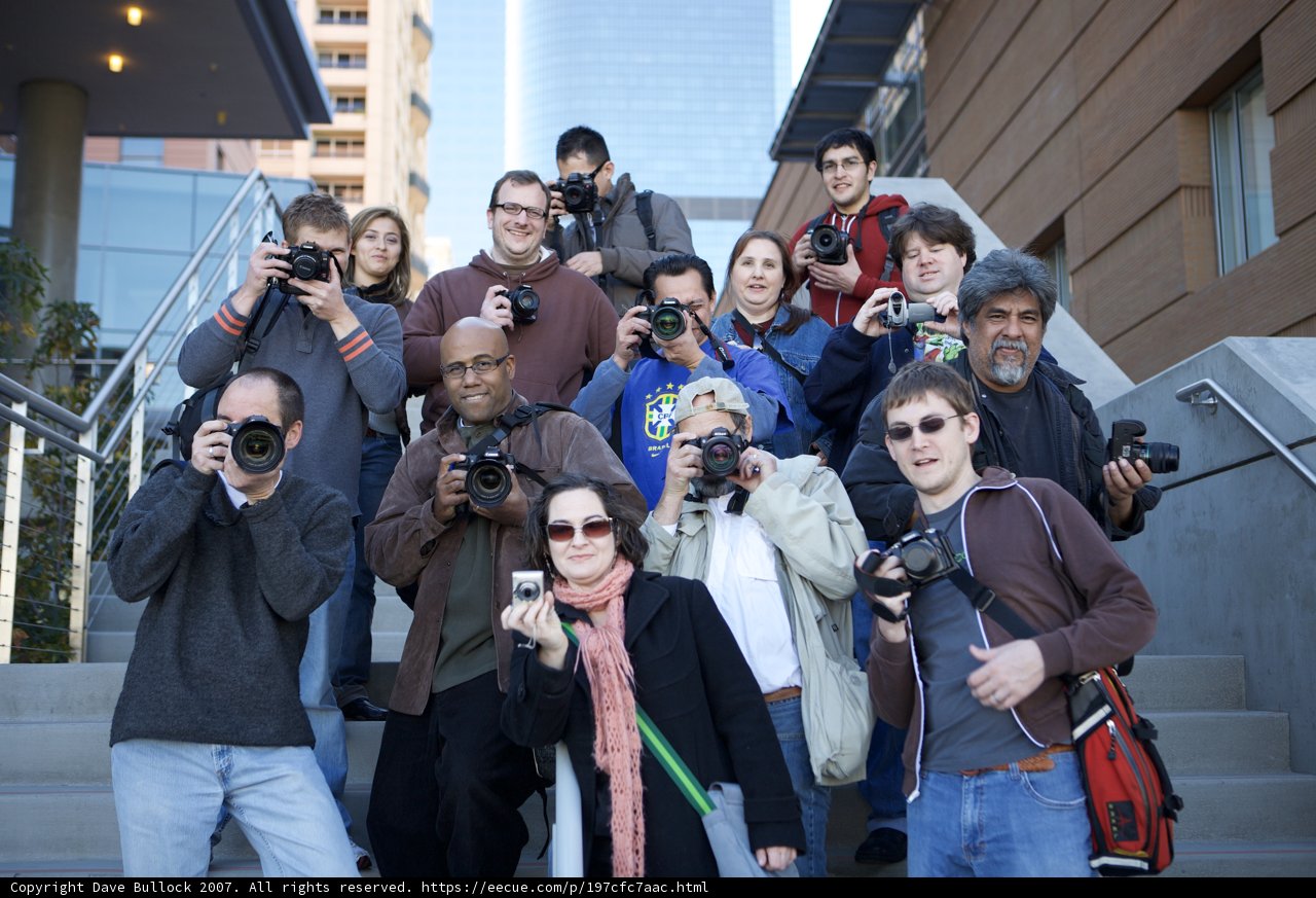 Photographers and Paparazzi on Stairs