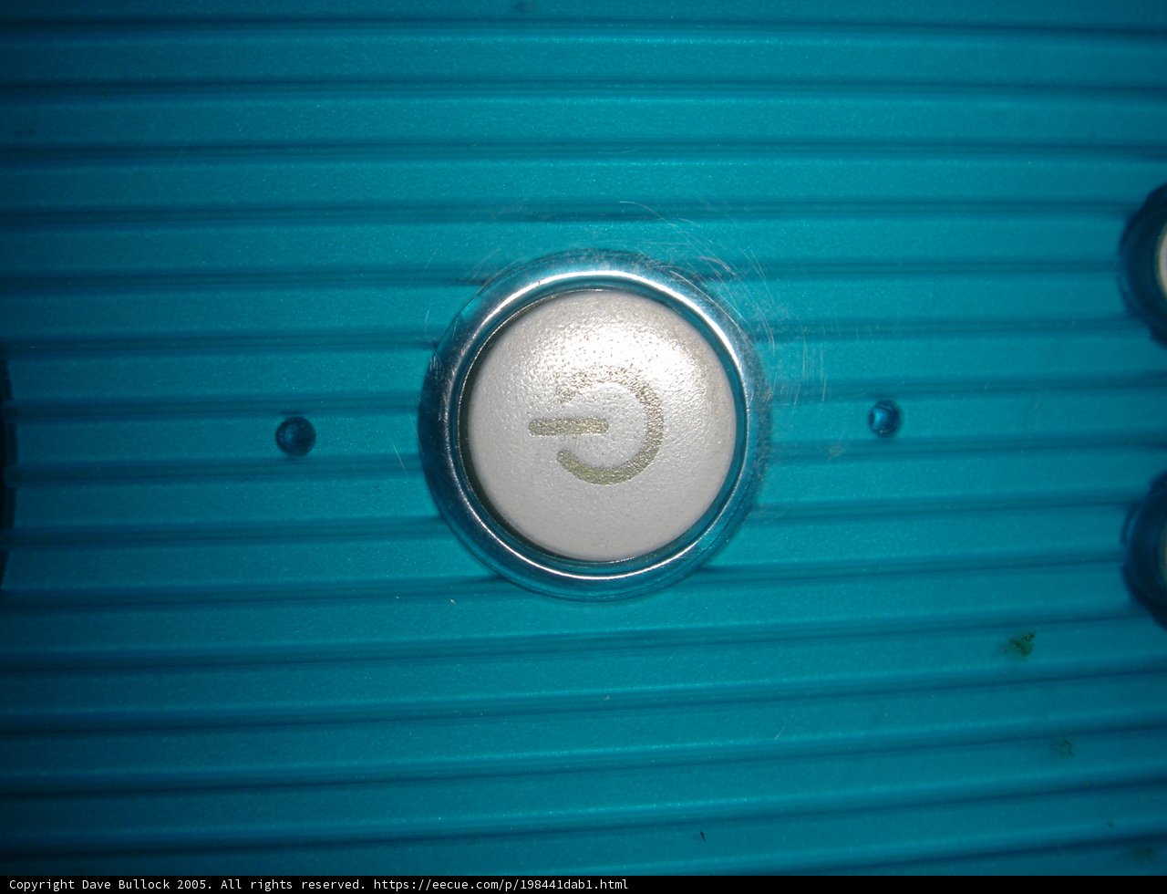 Blue Button in Focus