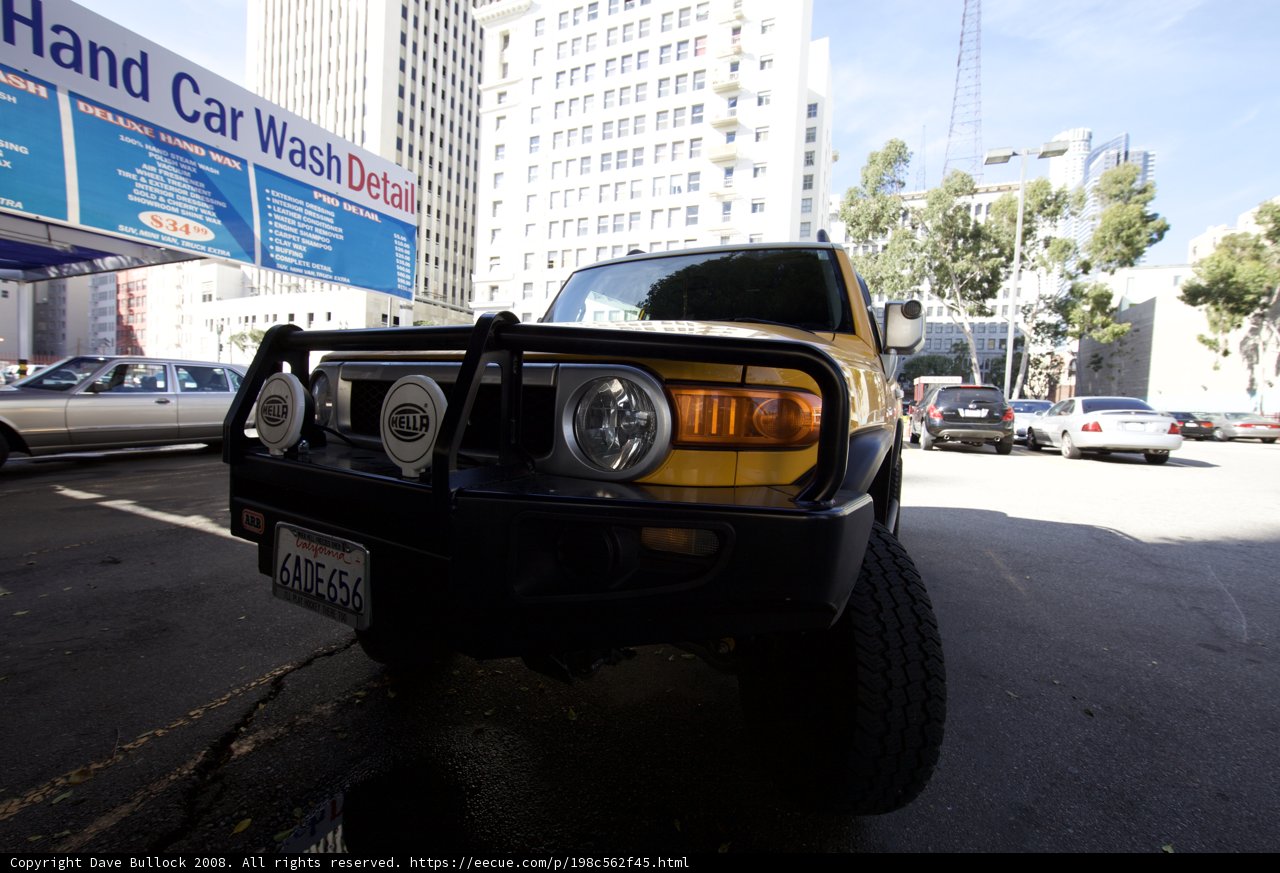 Sunny Yellow Truck in the City