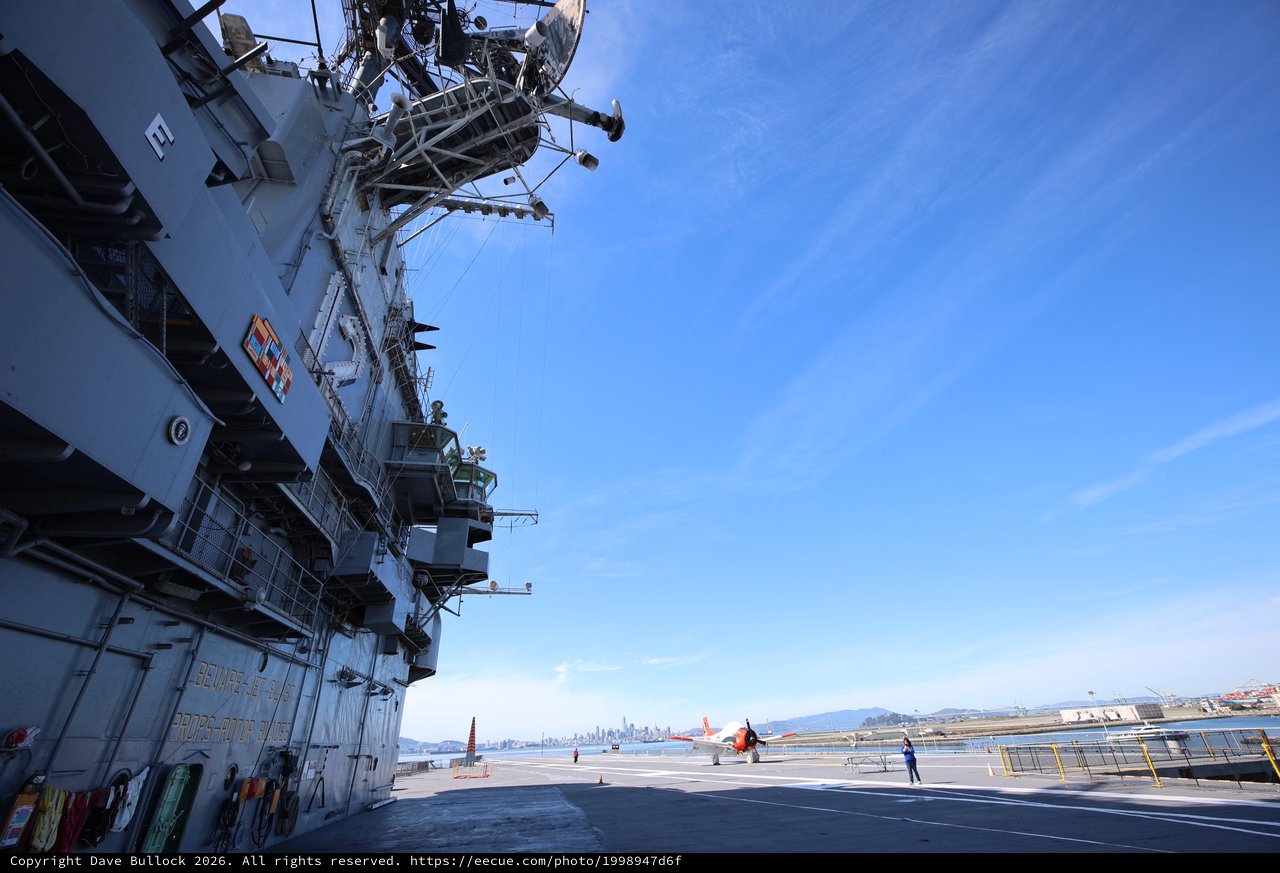 Aircraft Carrier Island and Flight Deck View
