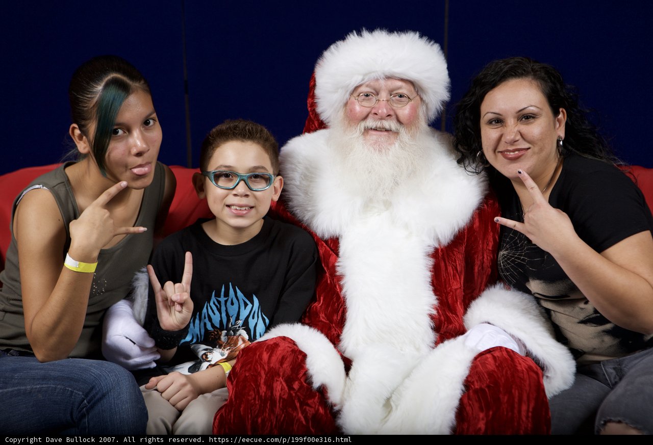 Santa Claus Brings Joy to a Family Christmas Party