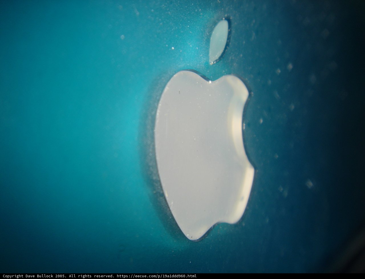 Apple Logo against Turquoise Waters