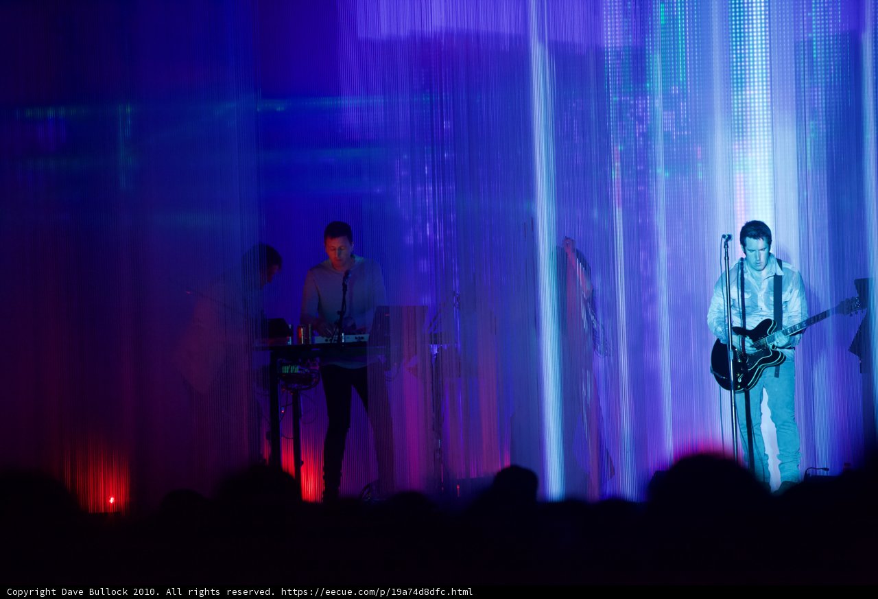 The Blue-Lit Band Rocks the Stage