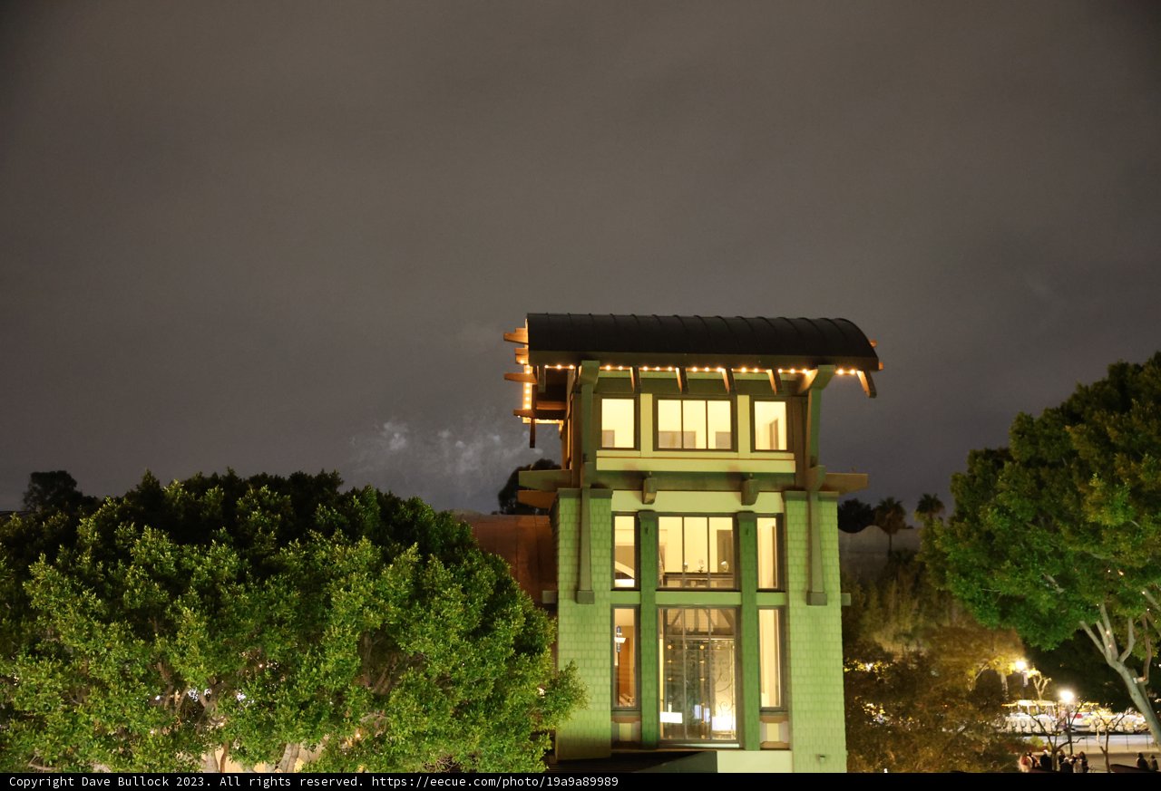 Green Mystic Tower at Night