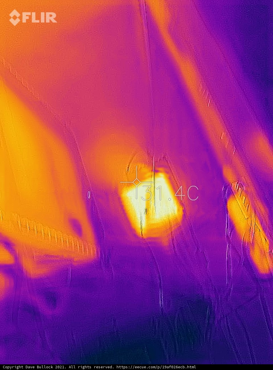 Thermal Imaging Shows Hot Electronic Component