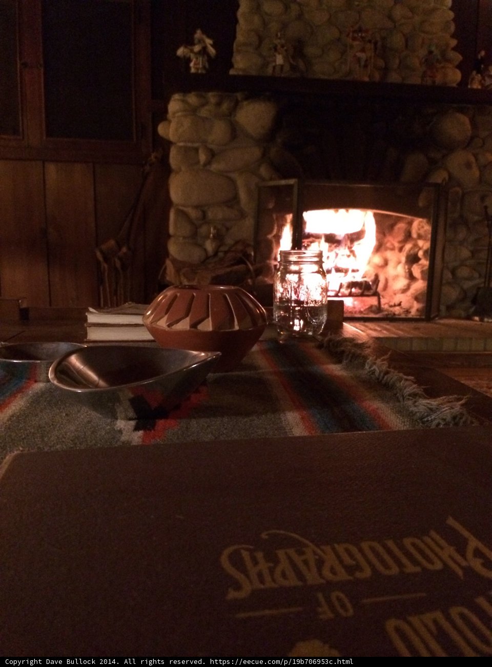 Cozy Reading by the Fireplace