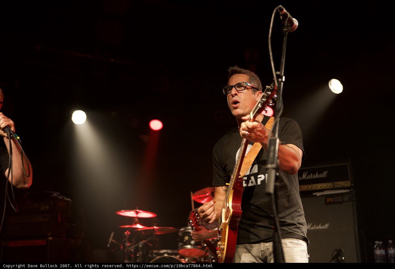 Two Guitarists Rock Out on Stage at 2007 Bad Religion Glasshouse Concert