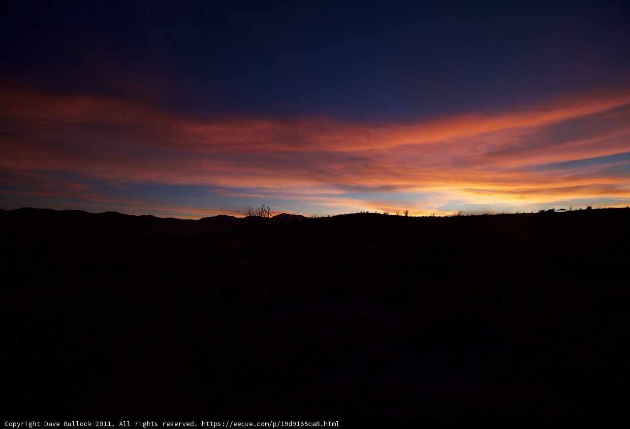 Desert Sunset with Clouds