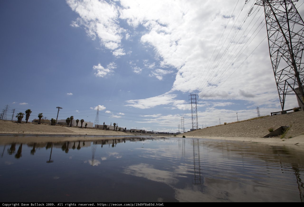 Power Lines Over the River