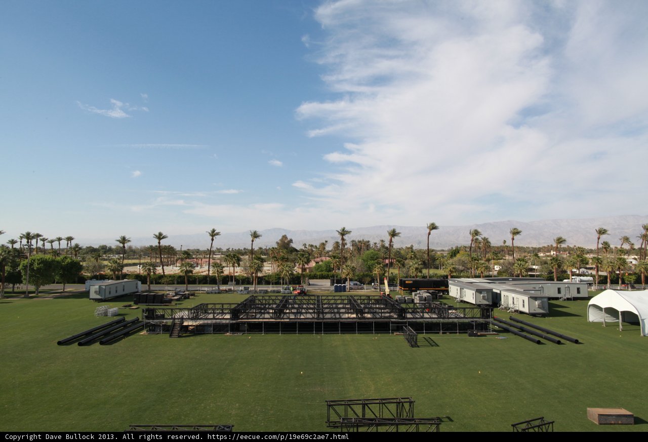 Aerial View of Coachella's Weekend 2 Grass Field Stage