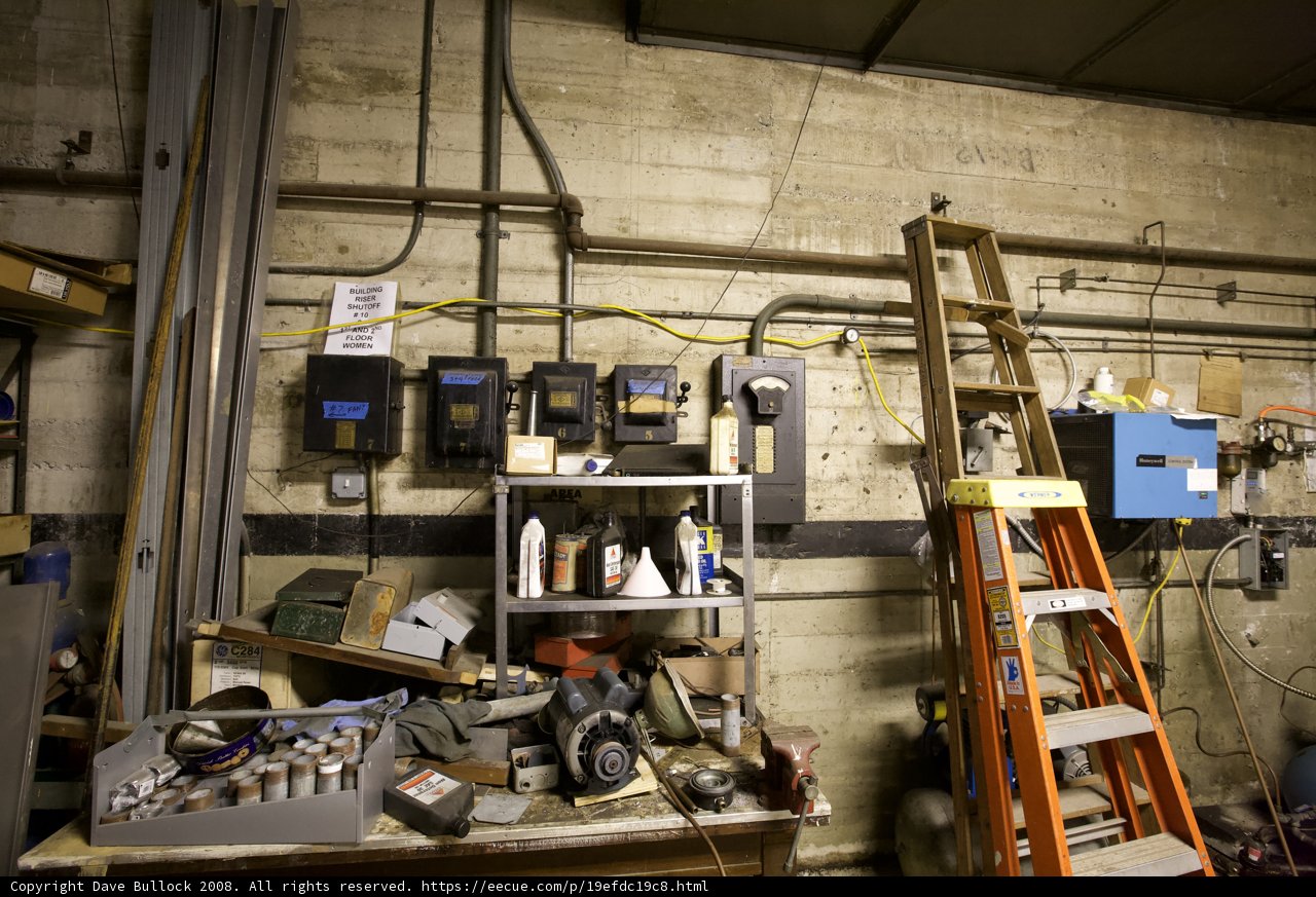 Leaning Ladder in Garage