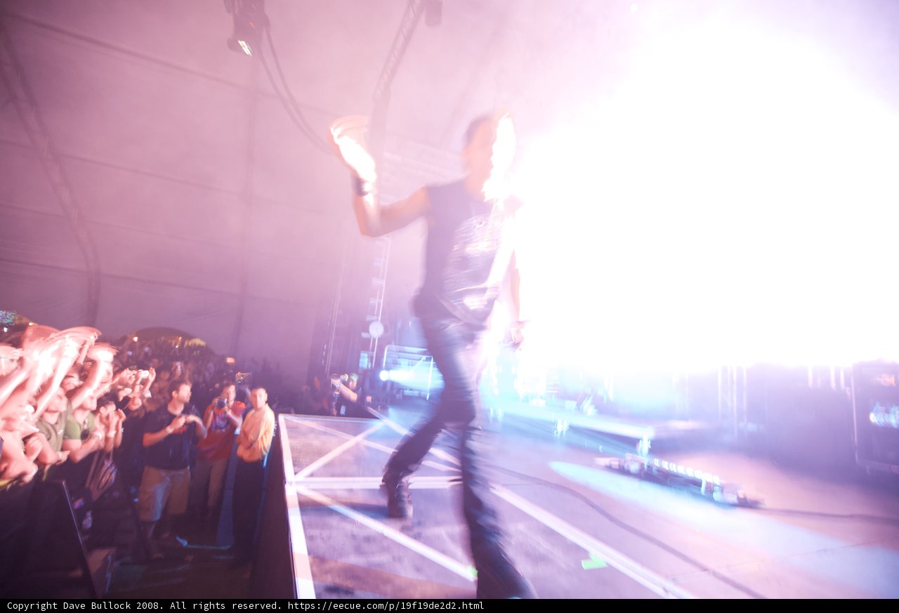 Rocking the Stage: A Man's Euphoric Performance