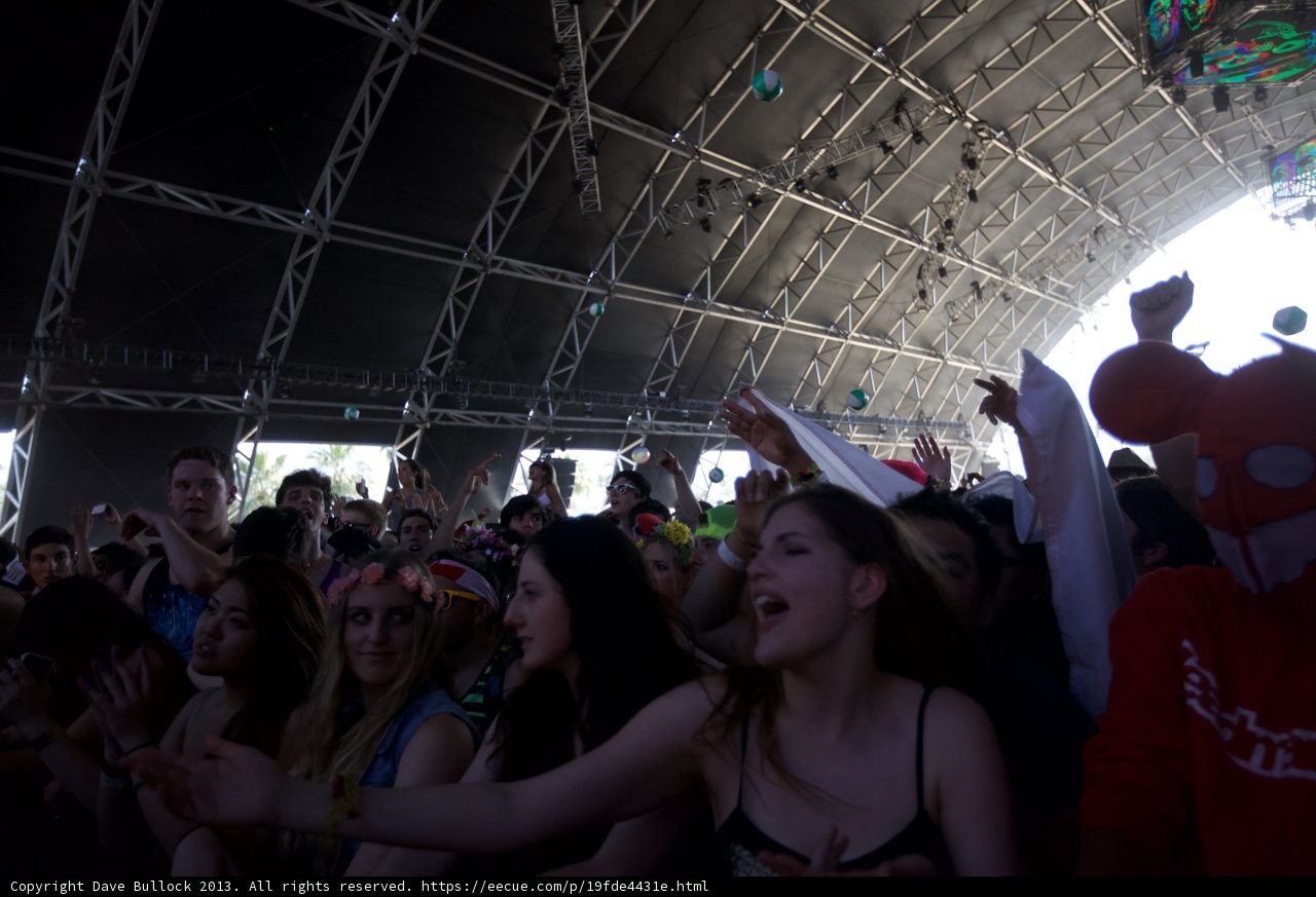 Urban crowd at Coachella Music Festival