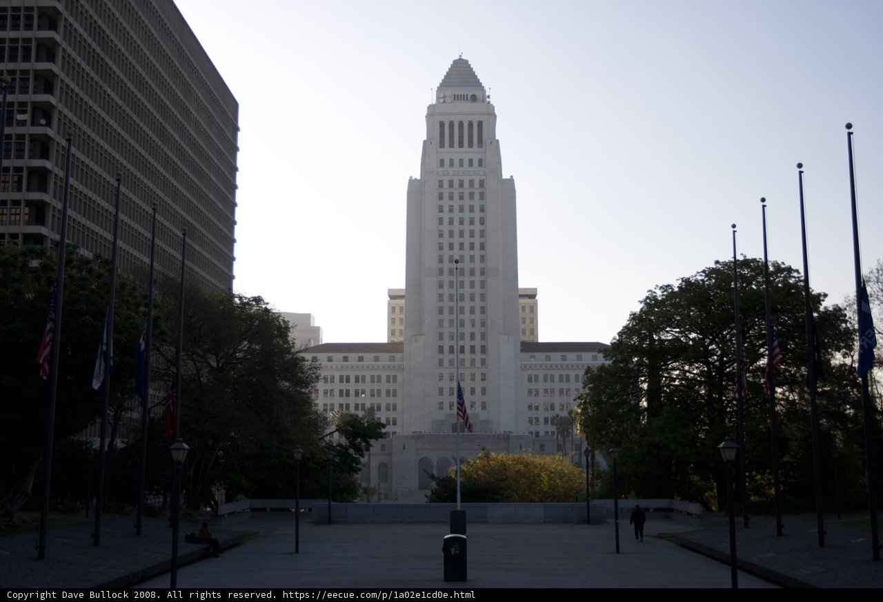 City Hall Towers Over Urban Landscape