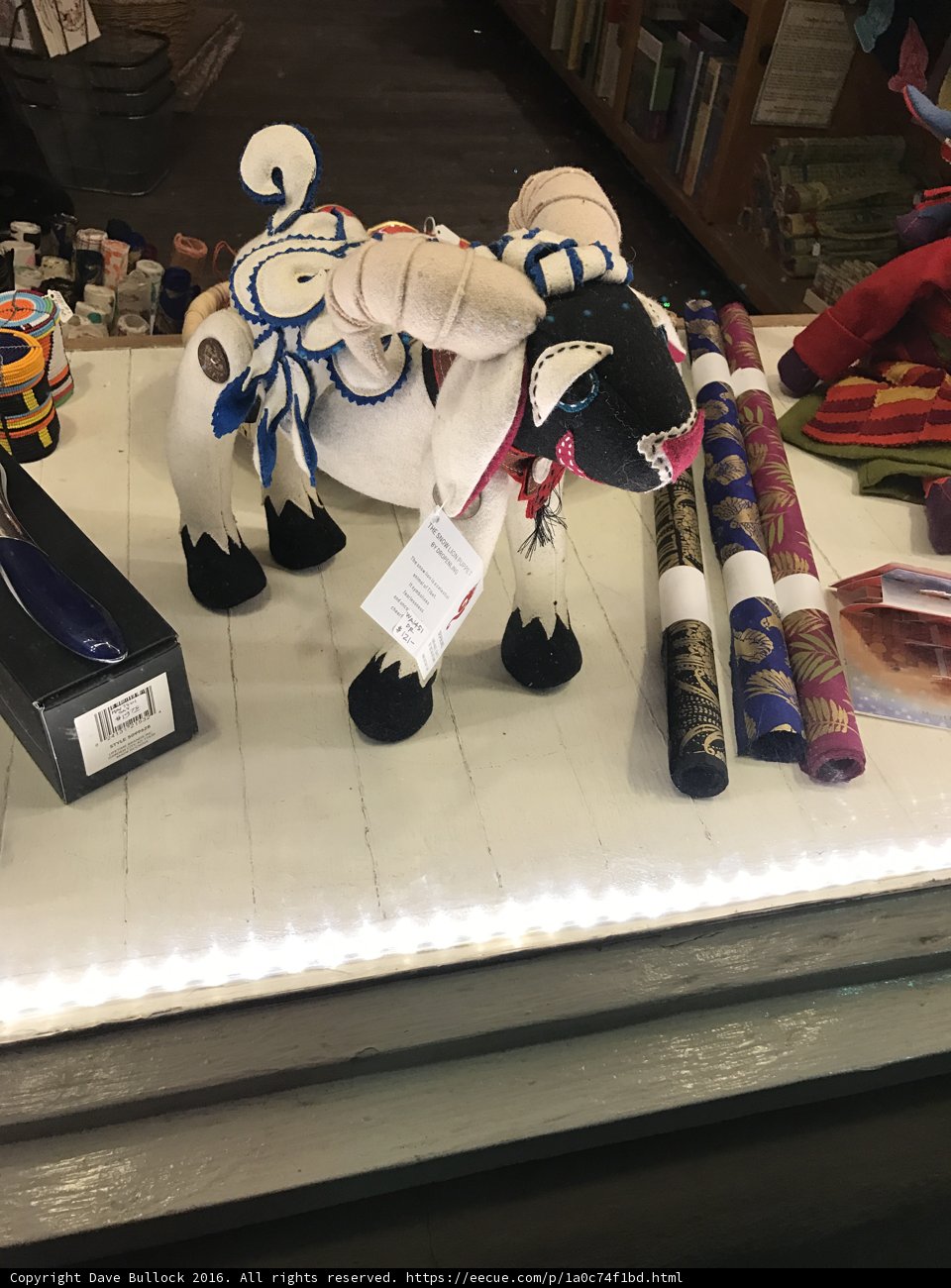 Cute Plush Toy on Display in Store Window