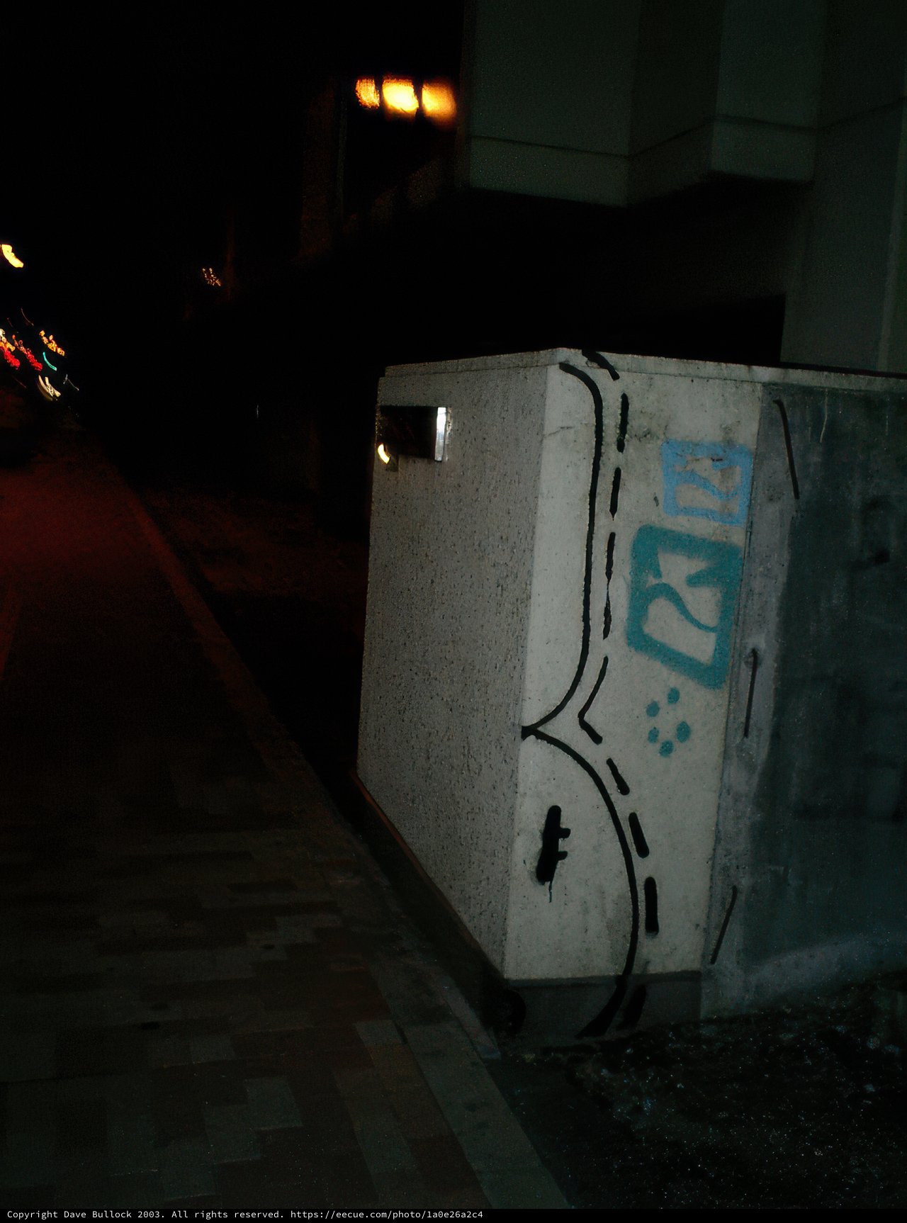 Graffiti Box on Tokyo Sidewalk