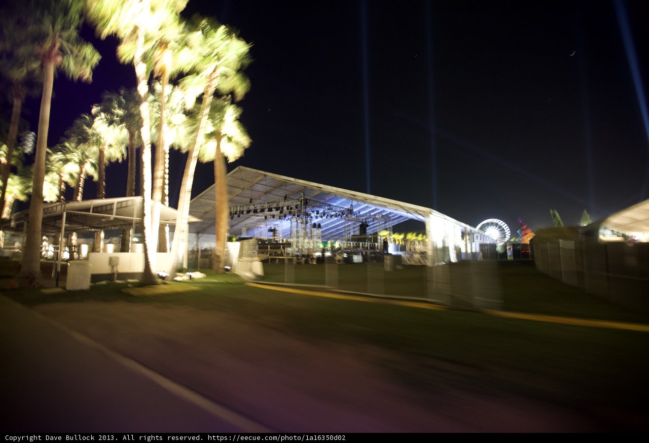Nighttime Camping at Coachella