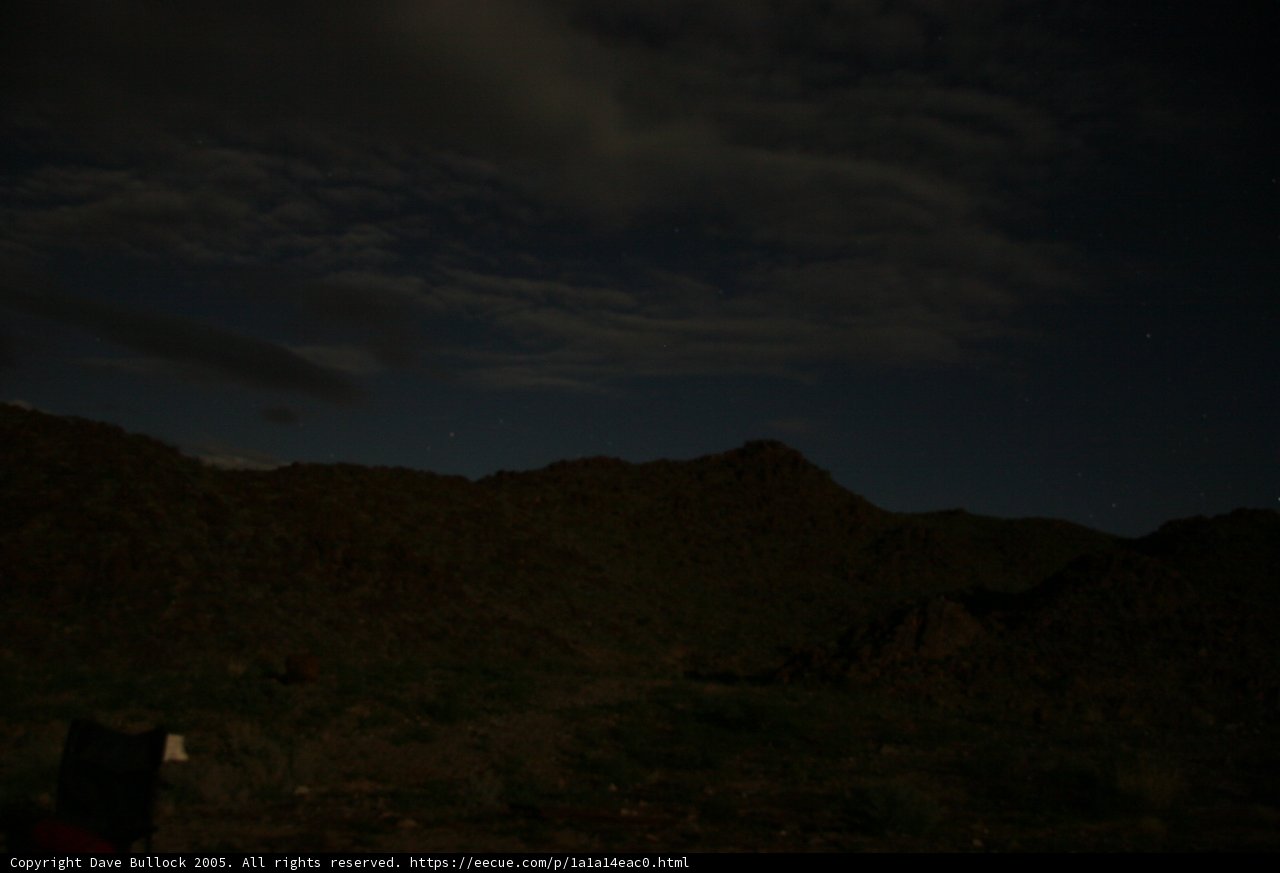 Night Sky over Mountain Range