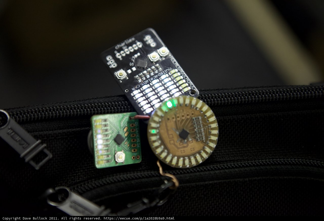 Electronic Timepiece Attached to Bag