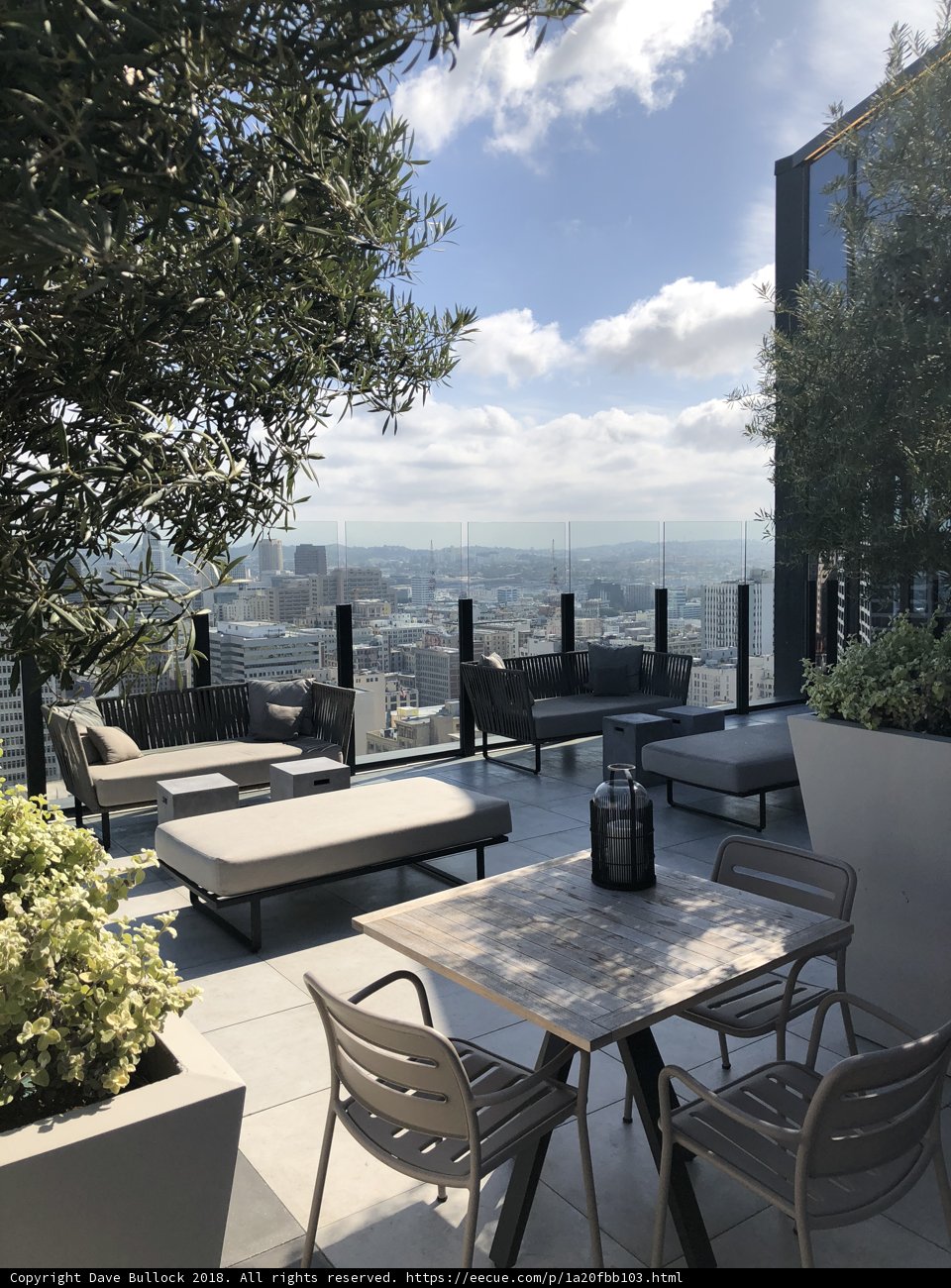 Cityscape View from a Chic Patio