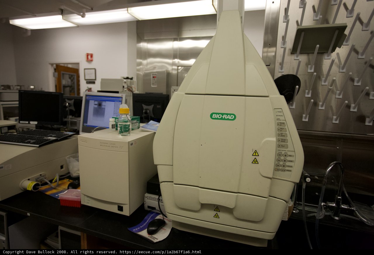Microscope on Laboratory Table