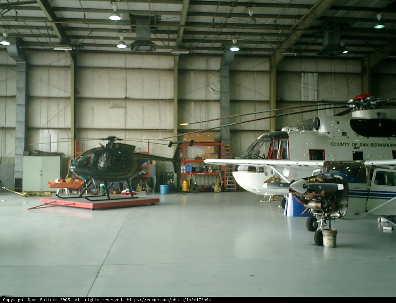 Helicopters in Hangar