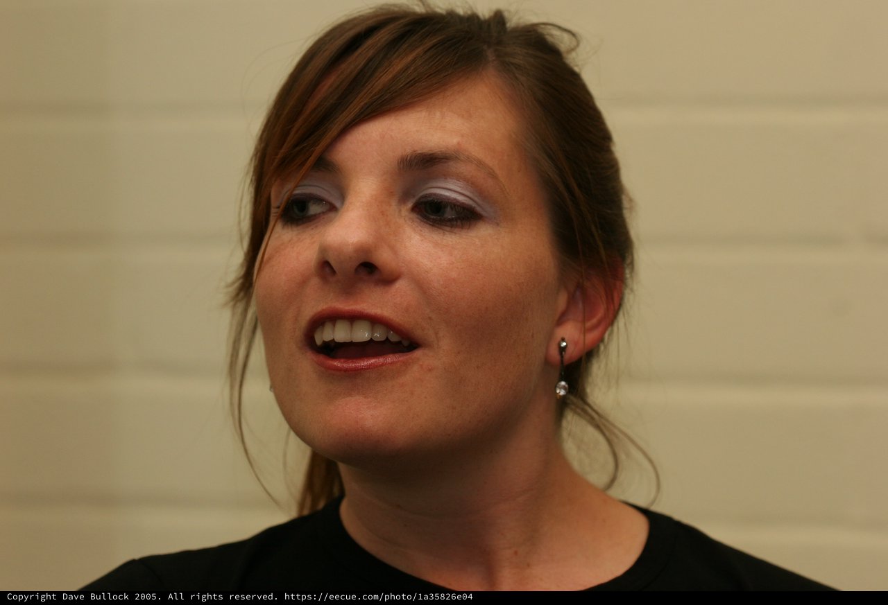 Candid Portrait of a Woman Mid-Conversation