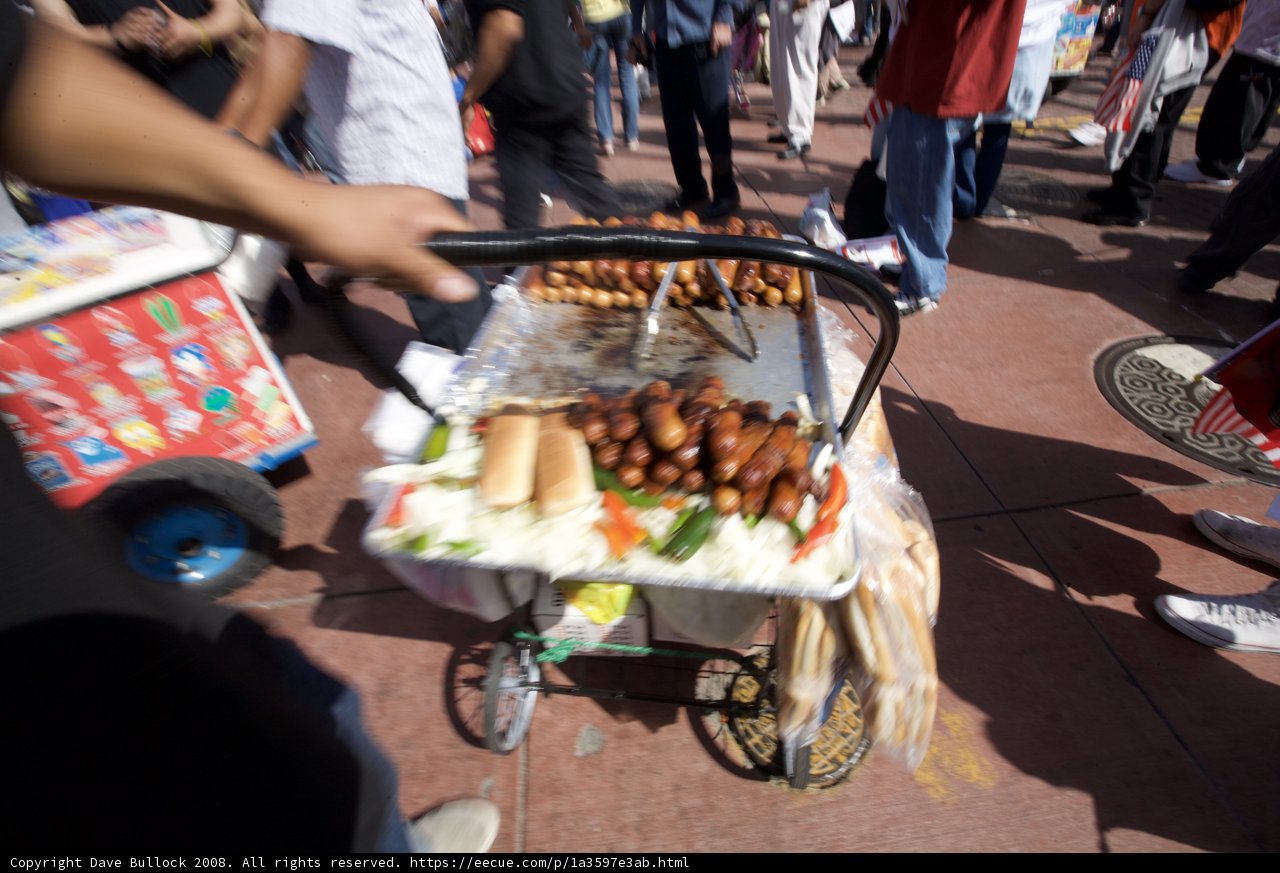 Hot Dog Vendor at the Mayday Rally