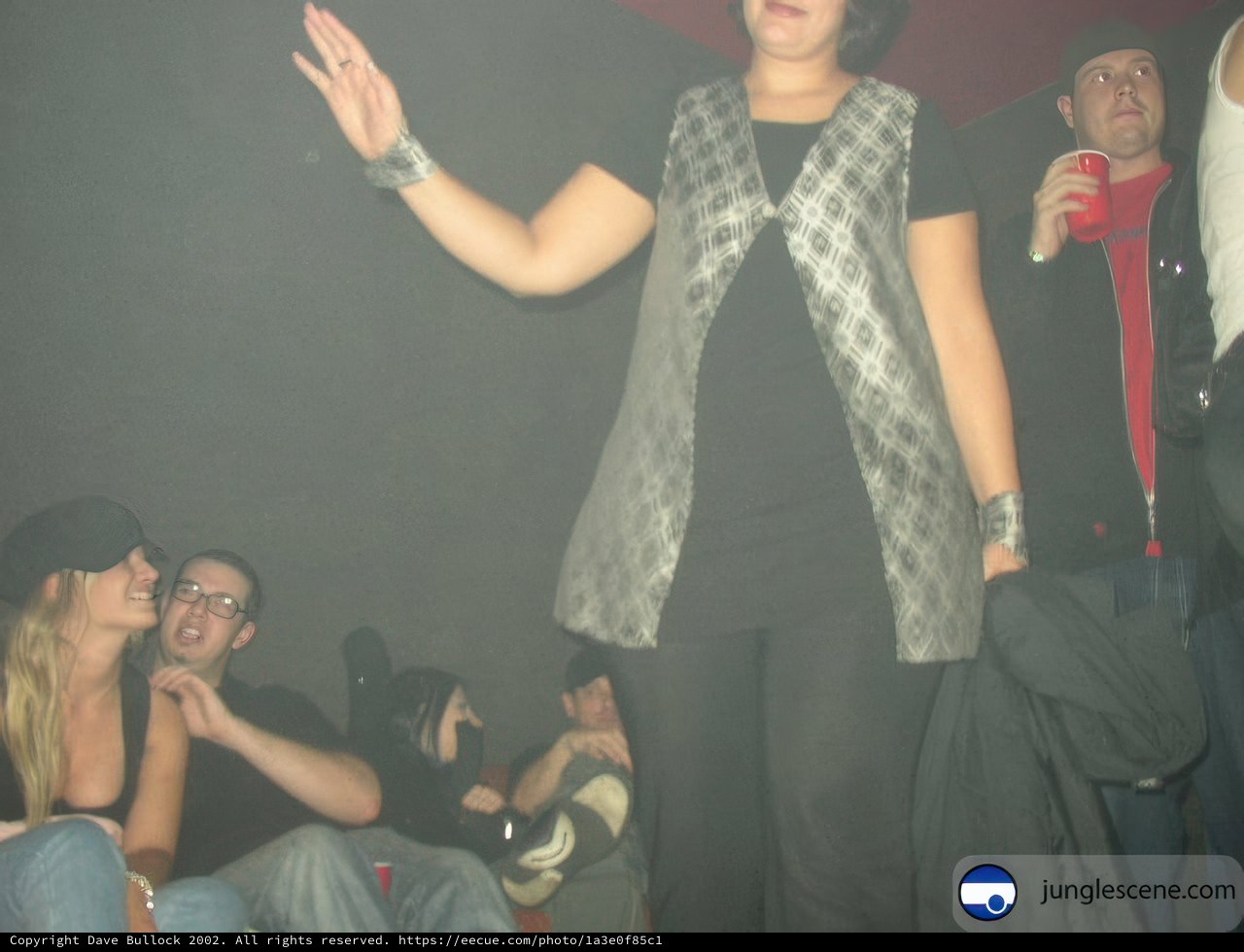 Woman in Formal Wear Addressing Crowd