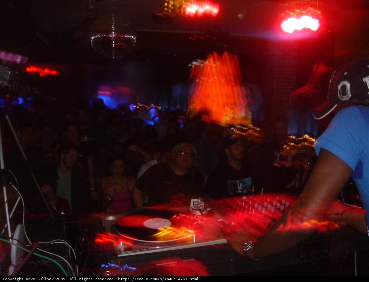 Nightclub Deejay Entertains Crowd