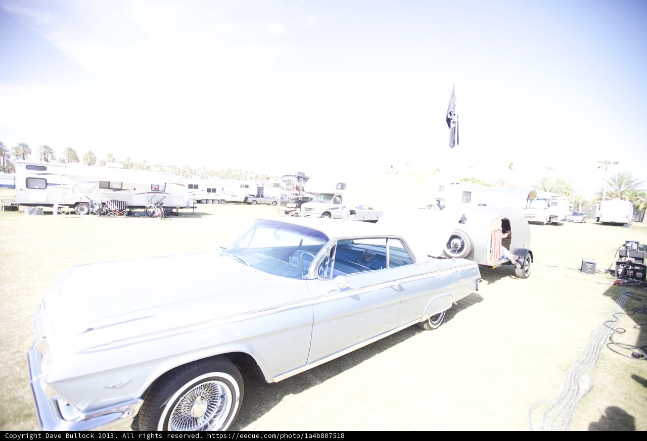 Classic Car and Trailer in the Polo Club