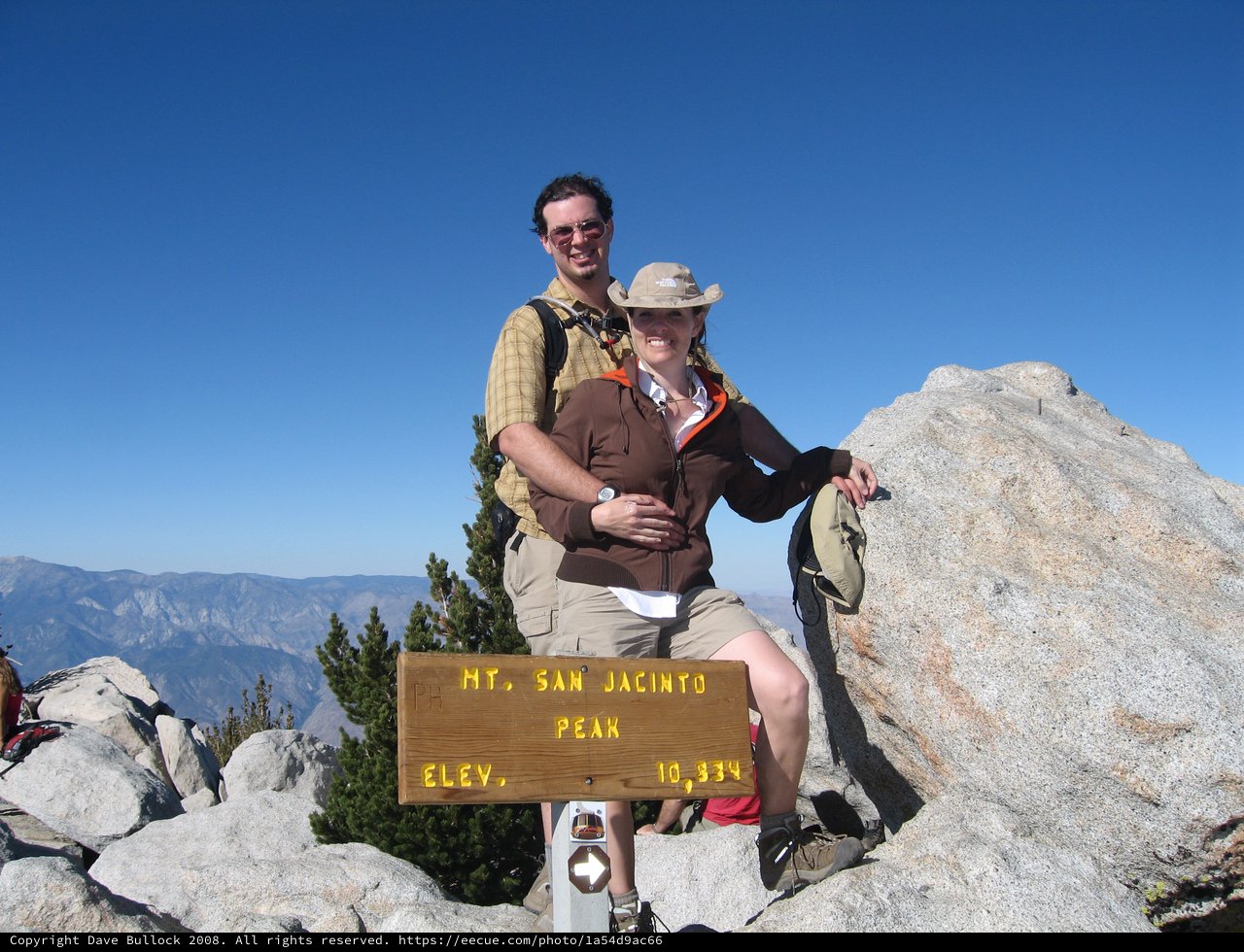 Couple Celebrates Summit of Mt. San Jacinto Peak