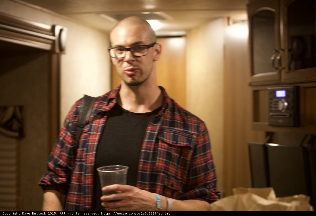 Dave B enjoying a drink