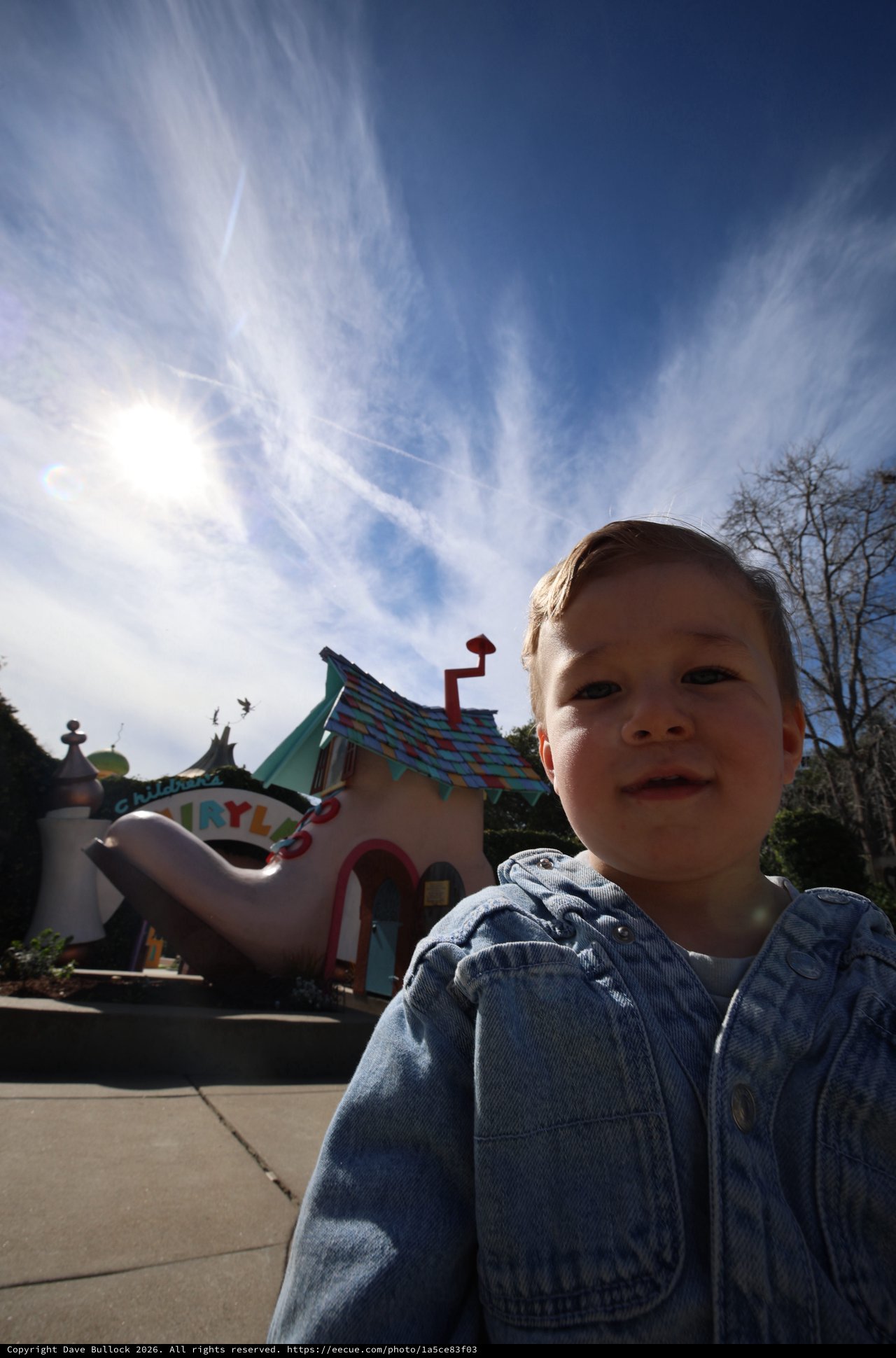 Young Child's Selfie at Fantasyland Theme Park