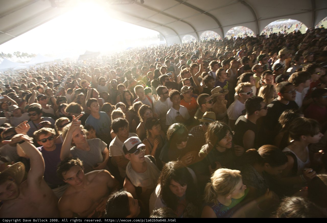 Coachella 2008 Crowd at Music Festival