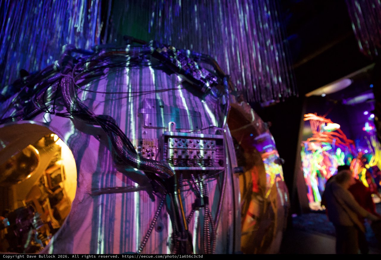 Immersive Digital Art Installation with Projected Light Streams