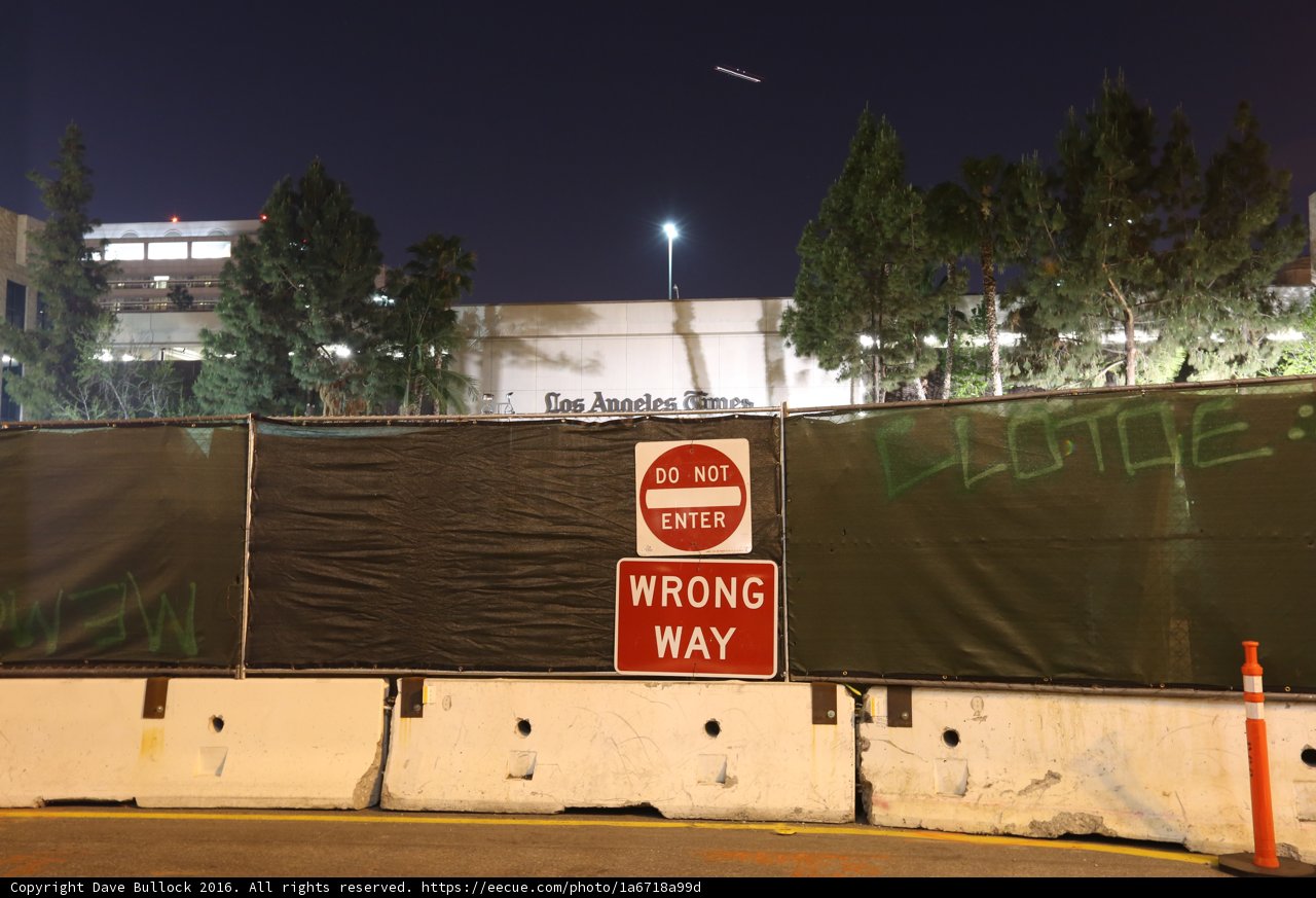 Stop Sign at Night Near Construction Site
