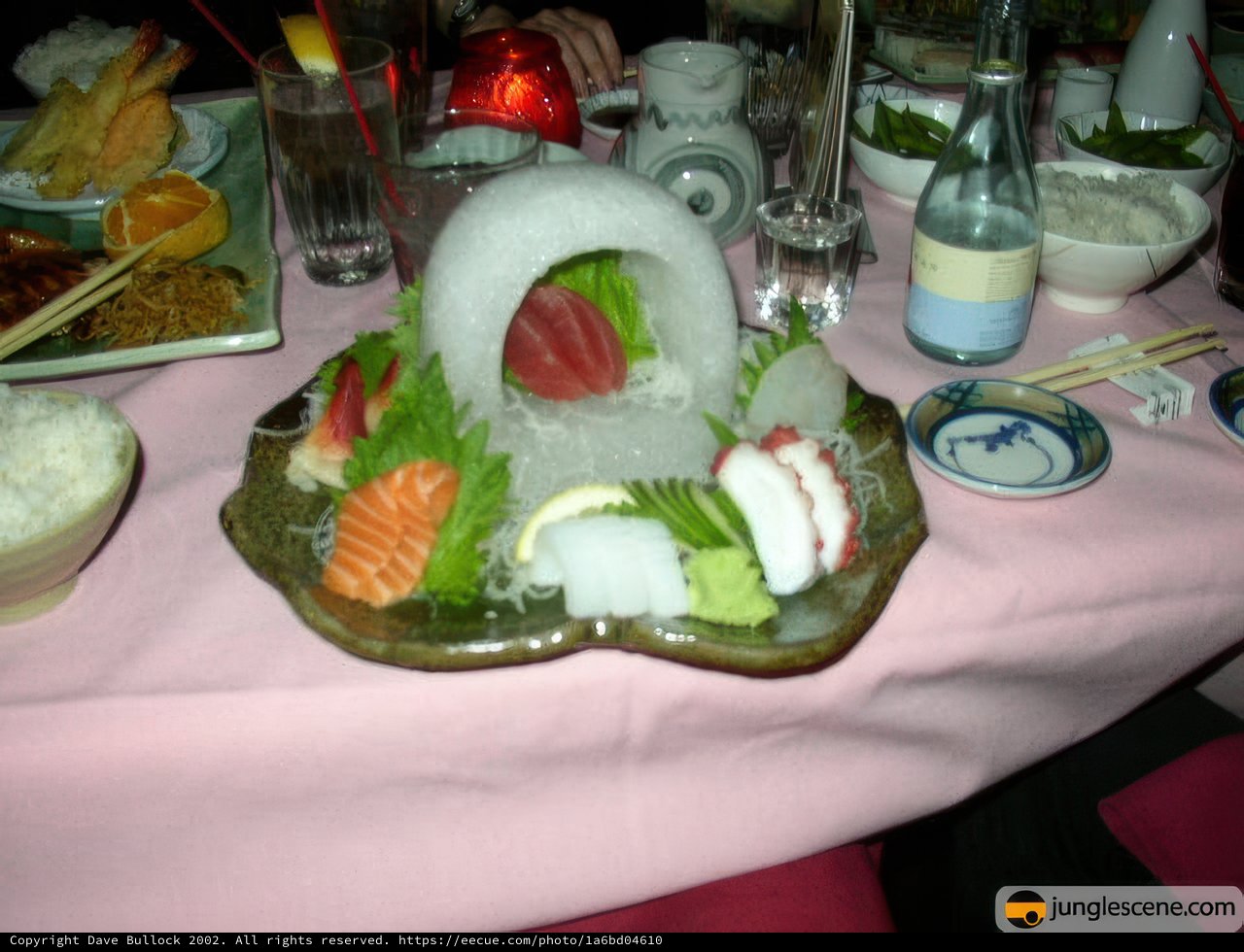 Savoring Delicious Sushi at the Dining Table