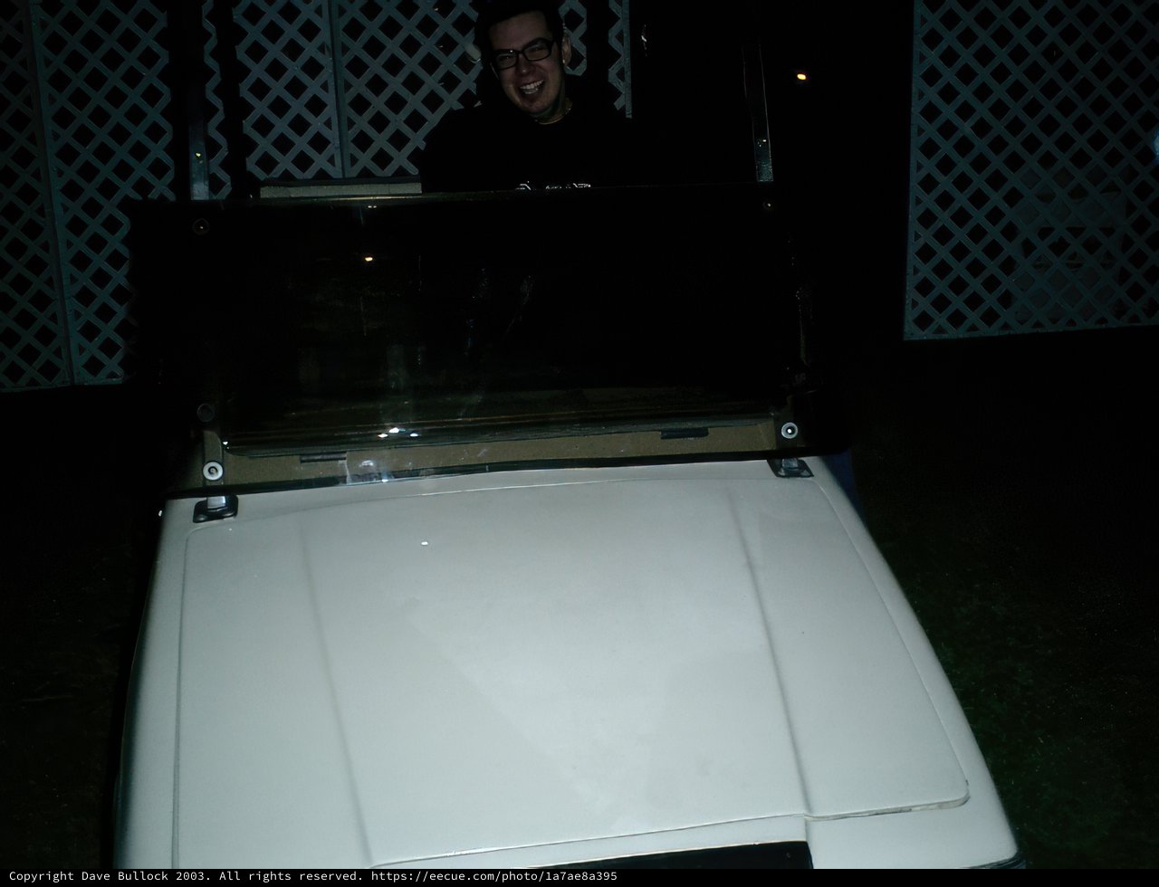 Dave B taking a break in a golf cart