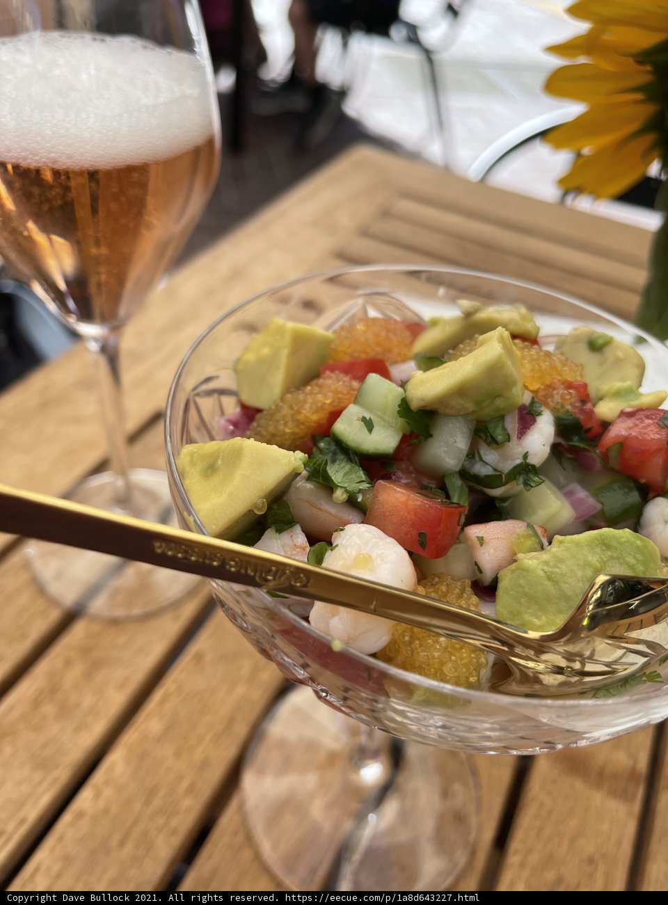 A Glass Bowl of Fresh Salad and Wine on a Sunny Afternoon in Belvedere Tiburon