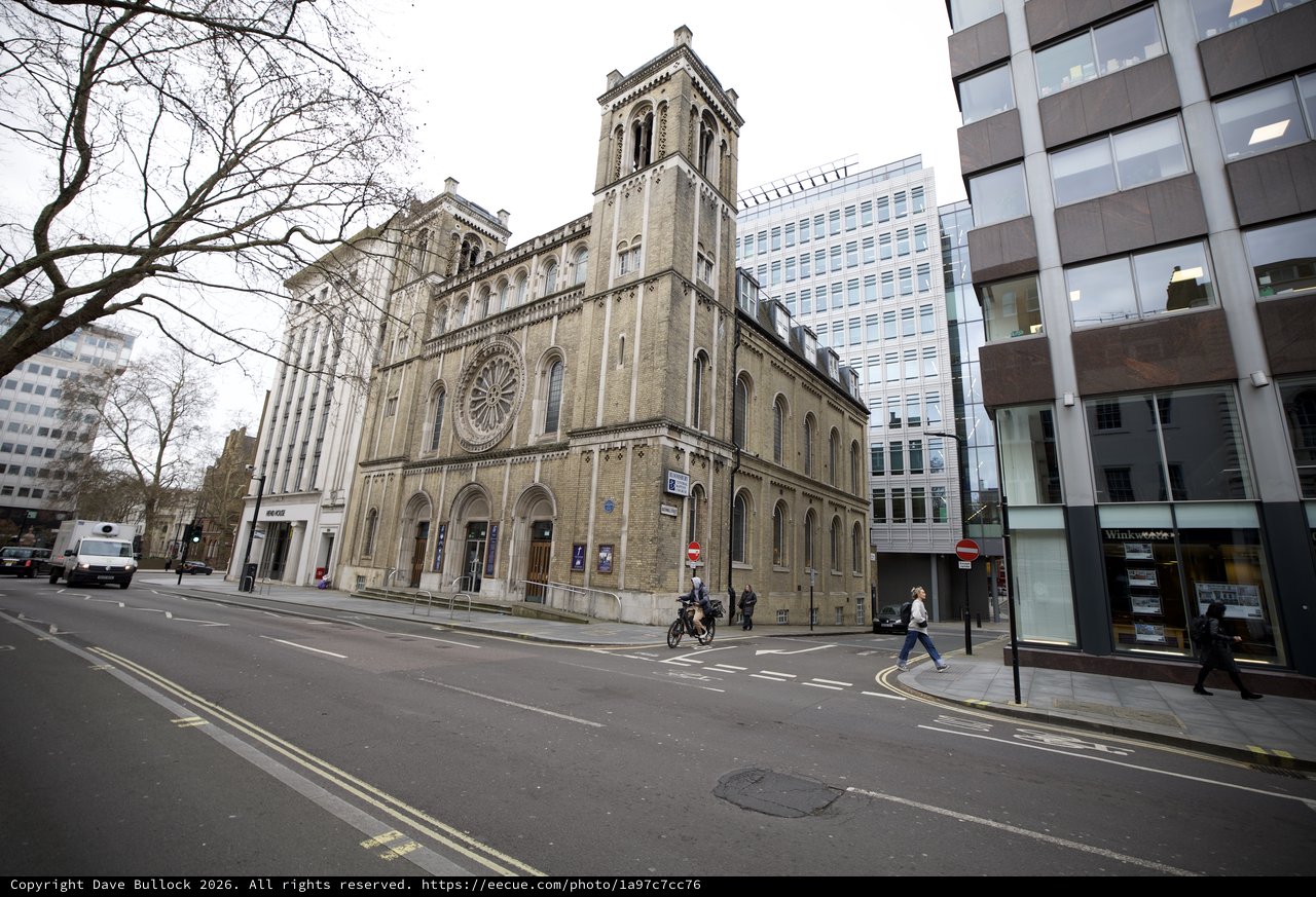 Historic Church Amidst Modern London Architecture