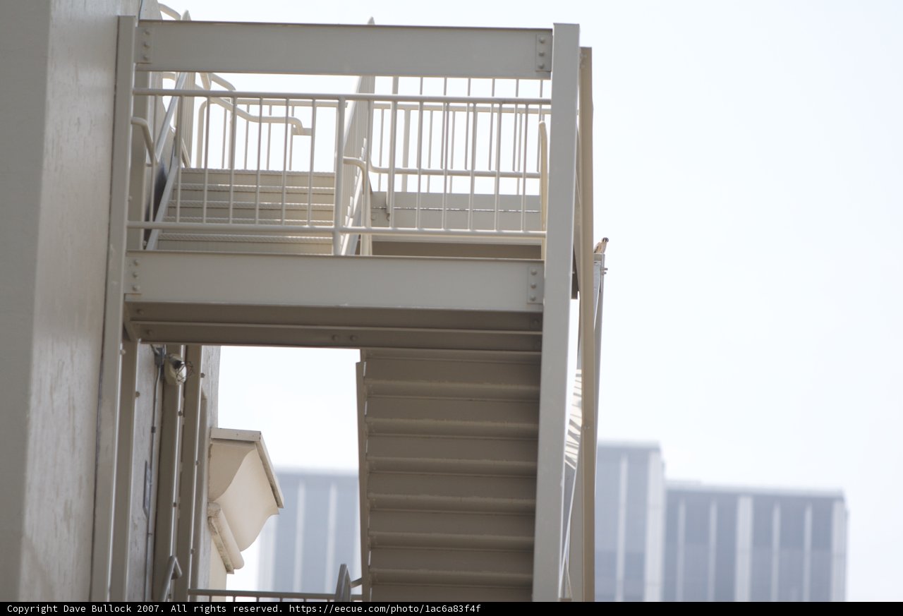 Urban Architecture: White Metal Stairway