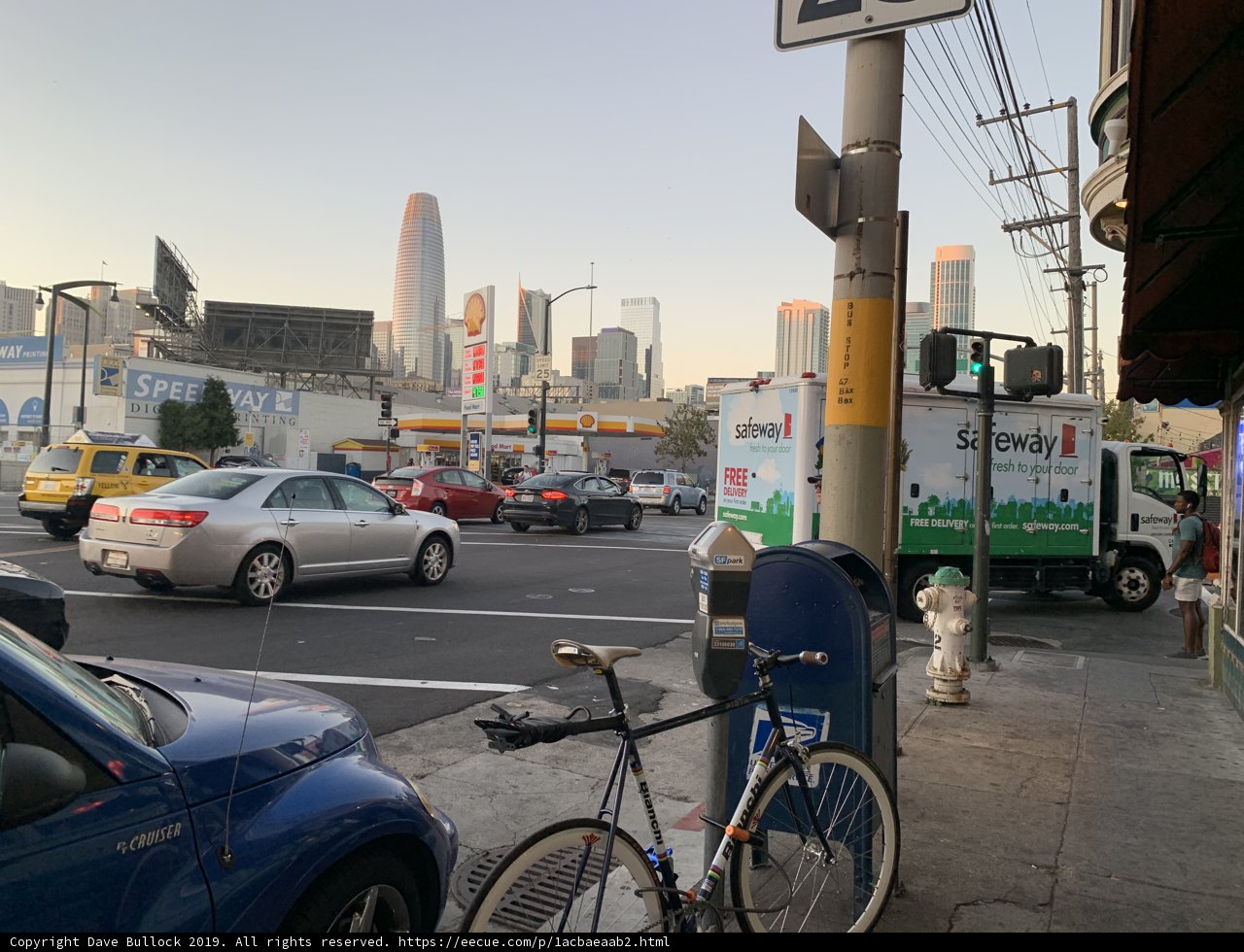 Parked Bicycle in the Heart of the City