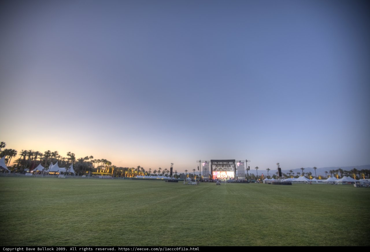 Coachella Main Stage at Sunset