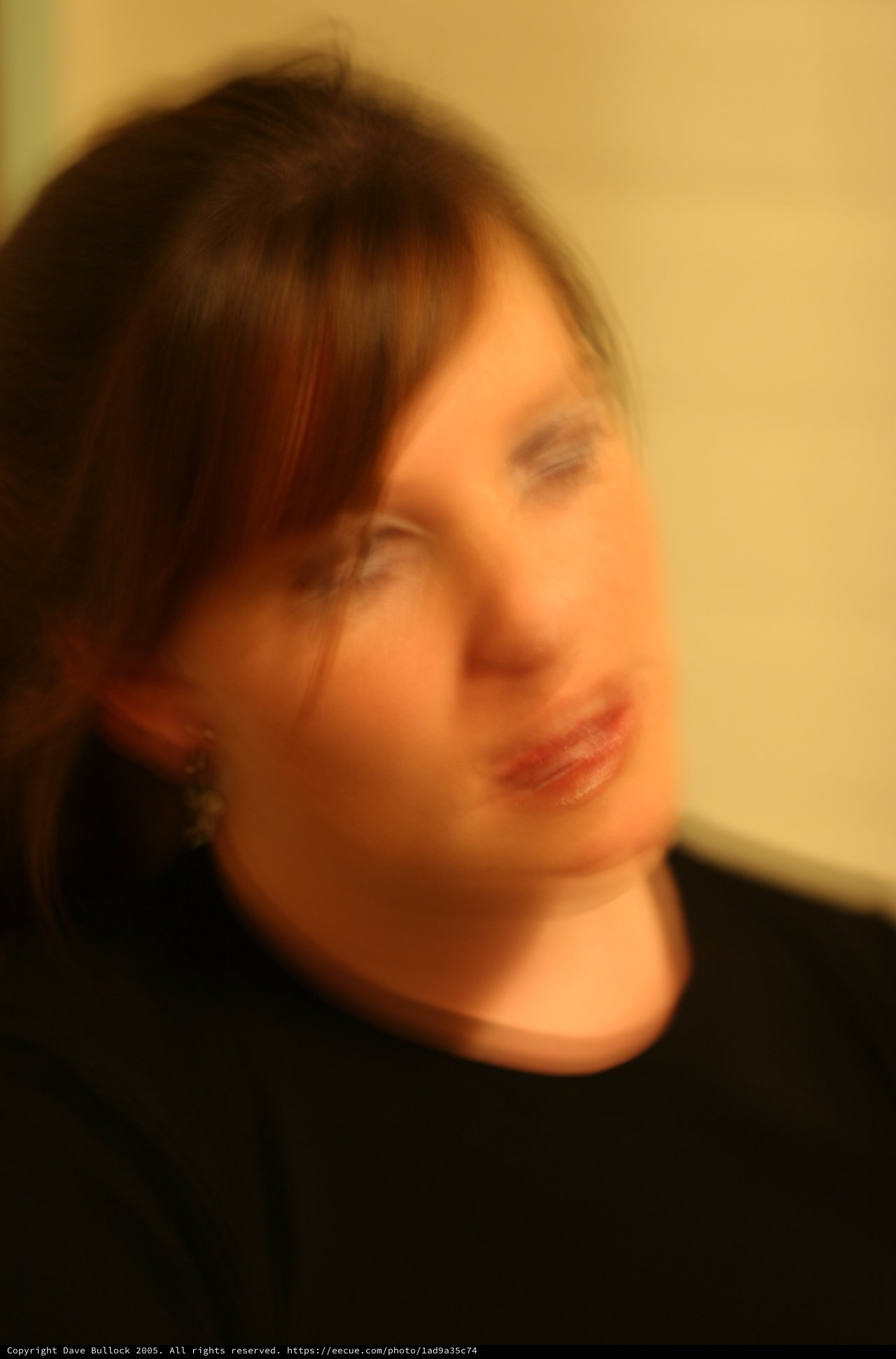 Motion Blur Portrait of Penelope in Warm Light