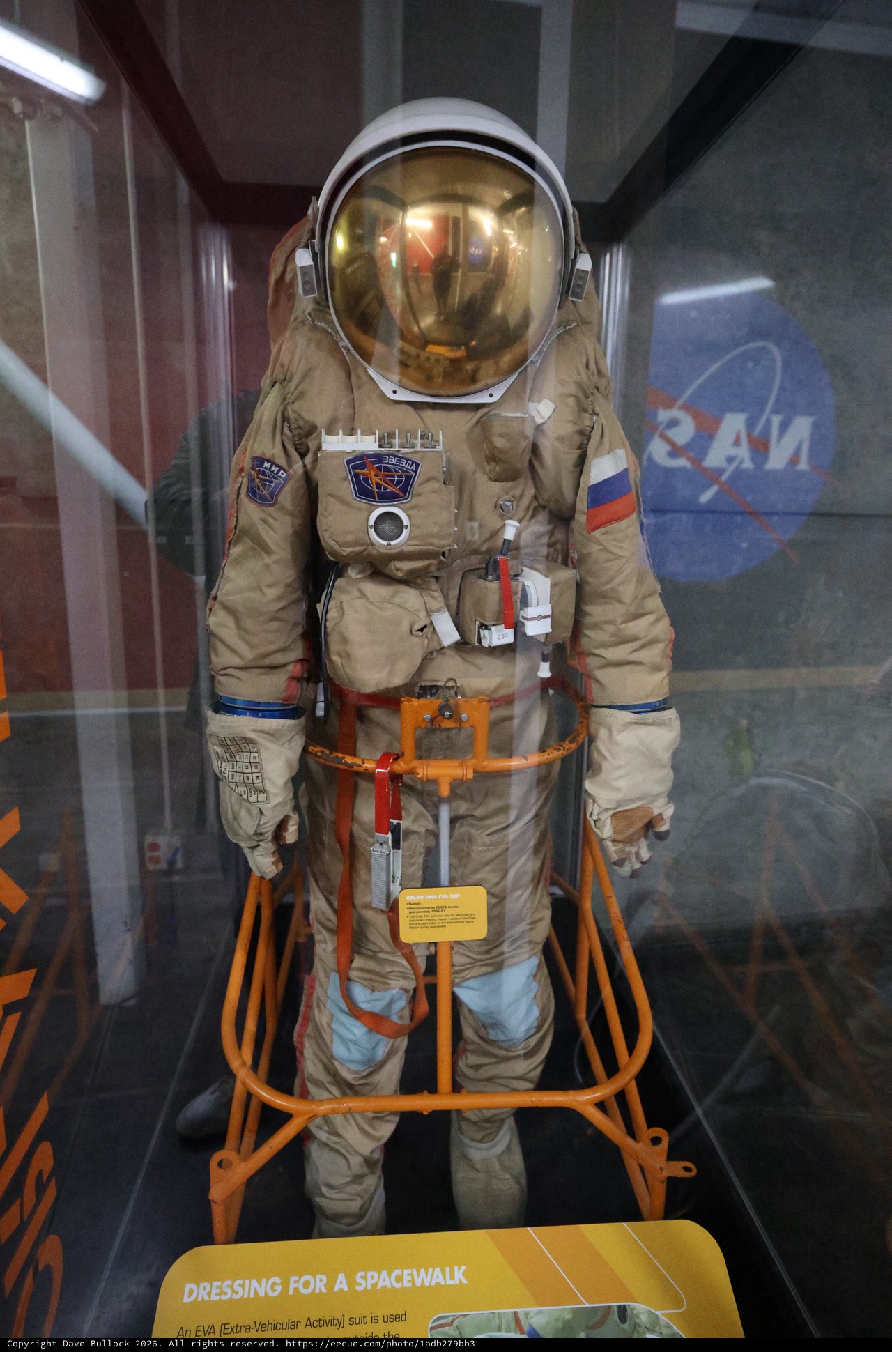 Russian EVA Spacesuit Display at Space Museum
