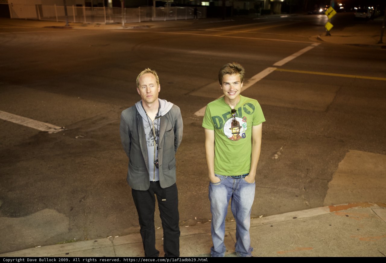 Two Men on a Nighttime Street