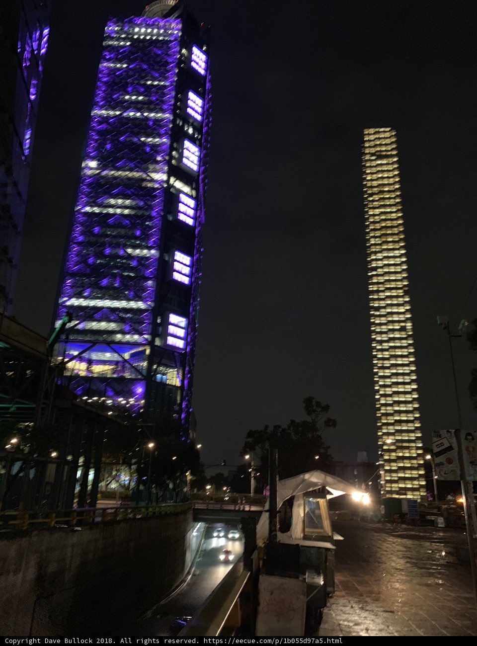 Illuminated Skyscraper in Urban Metropolis