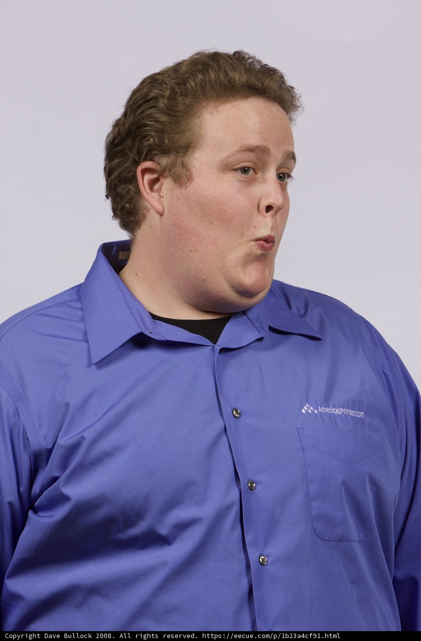 Blue Shirt in the APC Office