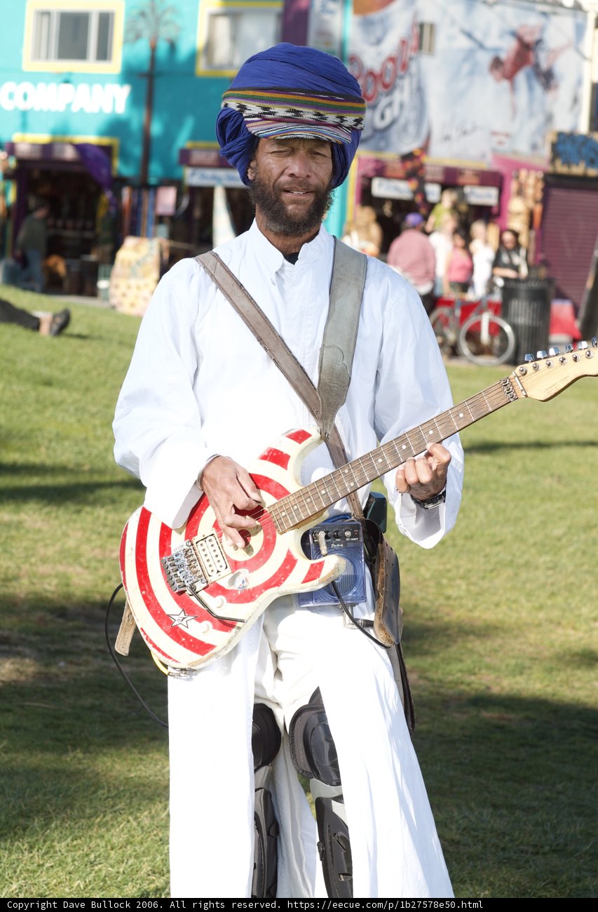 Turbaned guitarist performs in the great outdoors